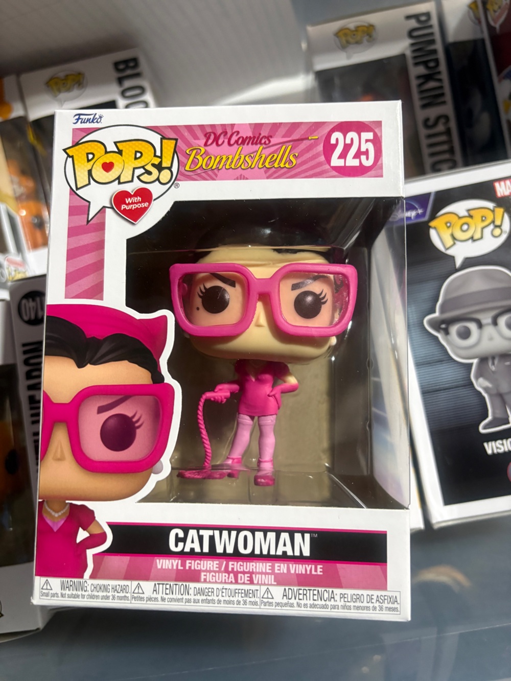 Funko Pop! DC Comics Bombshells Catwoman Pink Vinyl Figure breast cancer